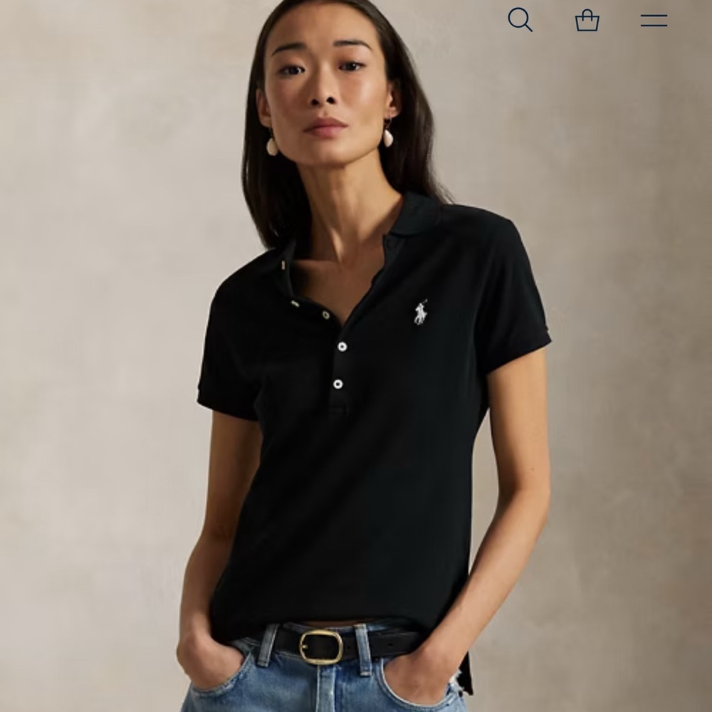 Ralph Lauren Polo Black Short Sleeve Shirt slim fit